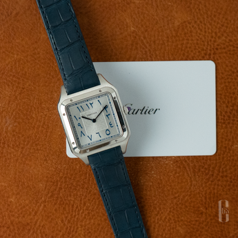 Cartier WGSA0086 Santos Dumont Platinum Arabic Dial set