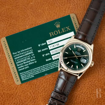 Rolex Day-Date 36 Green Dial Set