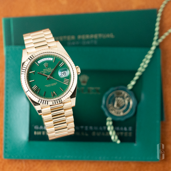 Rolex Day-Date 40 Green Dial Set
