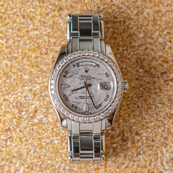 Rolex Platinum Masterpiece Meteorite Dial w/ Tear Drop Diamonds 6 & 9