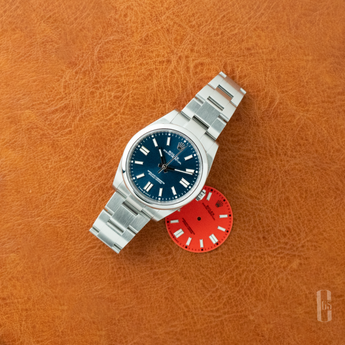 Rolex OP 41 124300 Blue dial, c/w AM Coral dial